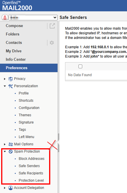 mail2000 whitelist
