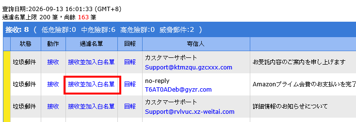 攔截明細